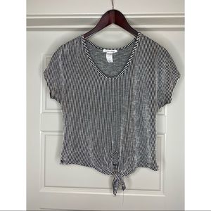 Black and White Crop Top